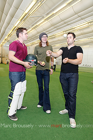 Scouting For Girls for a nets game at Lord's, London Sept. 23 2010