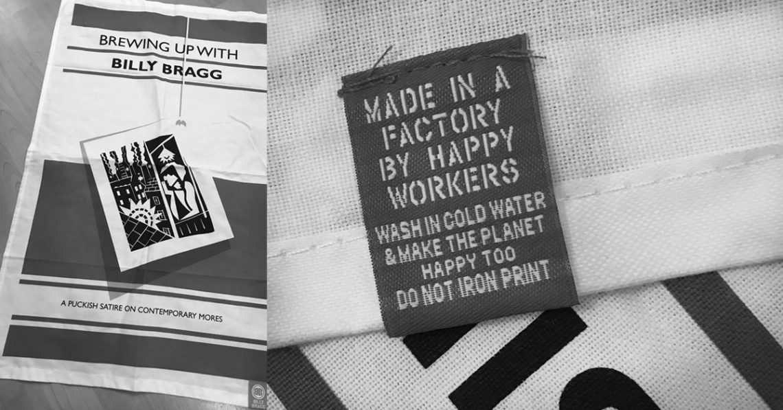 Band merchandise - Billy Bragg tea towel