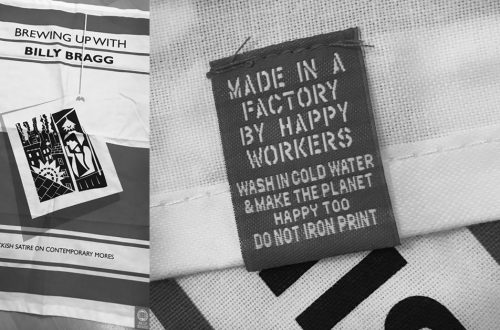 Band merchandise - Billy Bragg tea towel
