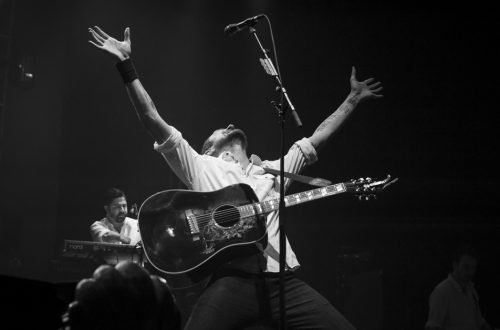 Frank Turner performing at O2 Arena in London in 2014